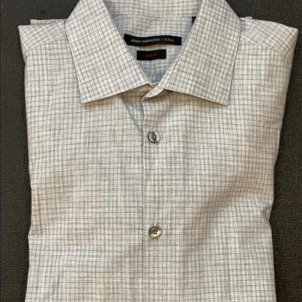 John Varvatos Slim fit button down 16&1/2, 32/33